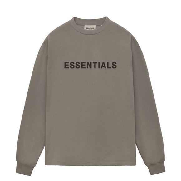 ESSENTIALS 3D Silicone Lettering Long Sleeve T-Shirt - Picture 1 of 1